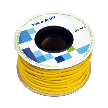 Voice-Kraft ROLLMC103-3 Gitár kábel, sárga (50m)