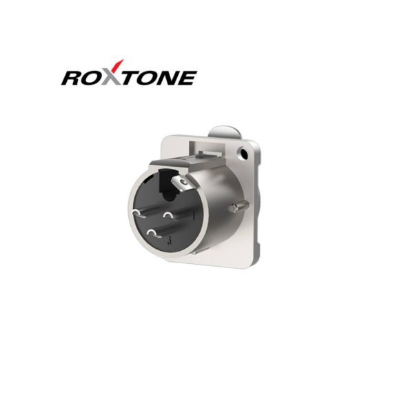 Roxtone RX3FD-NT XLR mama, szerelhető, 3 pólusú, (ezüst)