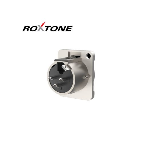 Roxtone RX3MD-NT XLR papa, szerelhető, 3 pólusú, (ezüst)