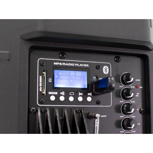 Thunder RXA-15BT 600/1200W (15″) aktív hangfal (MP3 + Bluetooth + FM) + Mikrofon