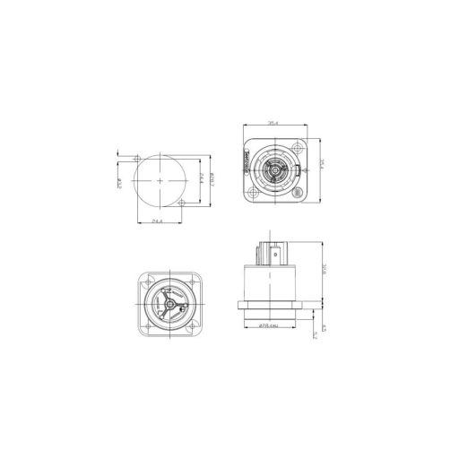 Seetronic SAC3FPX PowerCon aljzat, 3 pólusú, kimeneti, IP65