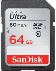 Sandisk 64GB ULTRA SDXC Class 10 UHS-I memóriakártya