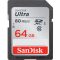 Sandisk 64GB ULTRA SDXC Class 10 UHS-I memóriakártya