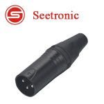   Seetronic SC3MXX-B / SCSM3-B XLR lengő papa csatlakozó, 3 pólusú, (fekete)