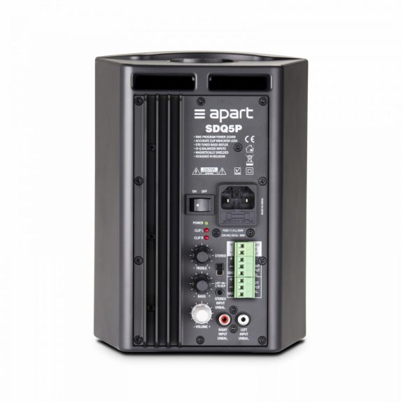 APart / Biamp SDQ5P-BL aktív hangfalpár 2x30W (fekete)