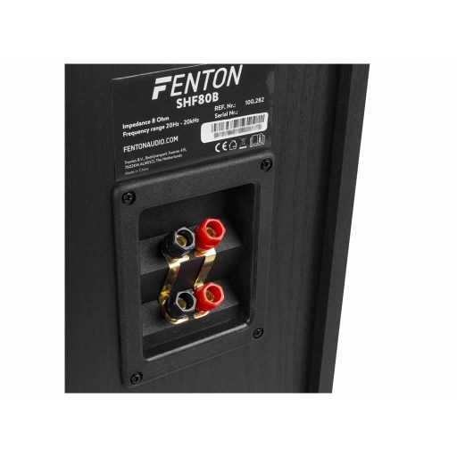 Fenton SHF80B FEKETE elegáns passzív hangfaltorony pár 2×250/500W (3×16,5 cm mélysugárzó)