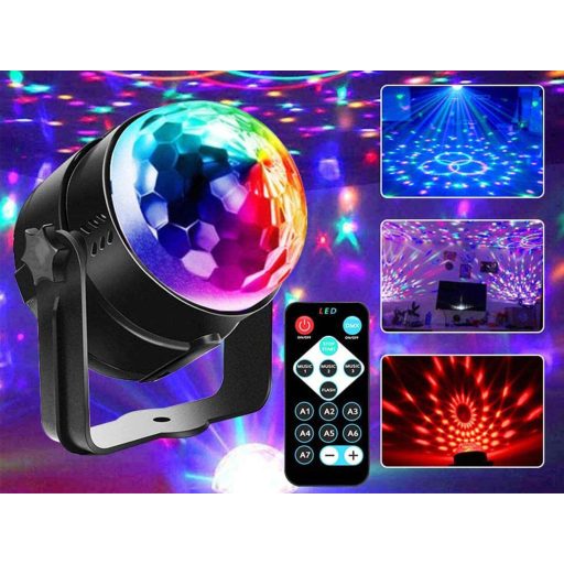 Thunder STARLIGHT MINI (3x1W) RGB (3 szín) fényeffekt, hangvezérelt