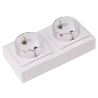   TRACON TFKSCH-2 Falon kívüli csatlakozóaljzat 2×16A/250VAC, IP20 (SCHUKO)