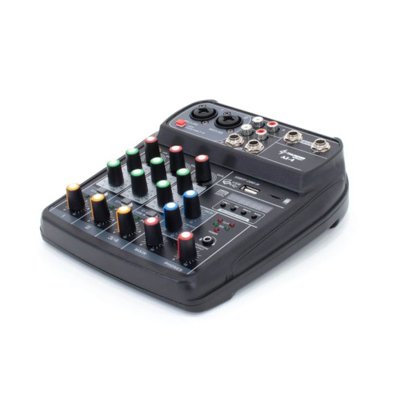 Thunder AI-4 – 4 csatornás stúdió / zenekari keverő, USB, Bluetooth + Effekt Thunder AI-4 – 4 csatornás stúdió / zenekari keverő, USB, Bluetooth + Effekt