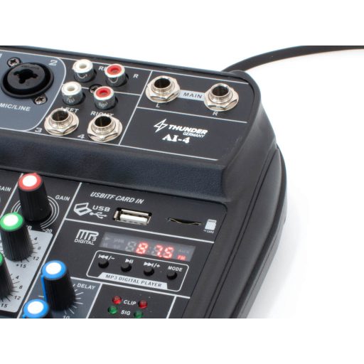 Thunder AI-4 – 4 csatornás stúdió / zenekari keverő, USB, Bluetooth + Effekt