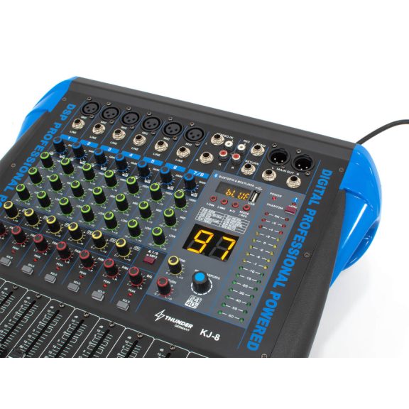 Thunder KJ-8 2x700W, 8 csatornás keverőerősítő + Bluetooth + Effekt Thunder KJ-8 2x700W, 8 csatornás keverőerősítő + Bluetooth + Effekt