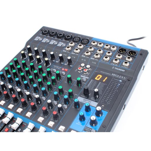 Thunder MG12XU 12 csatornás zenekari keverő + Effekt