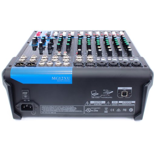 Thunder MG12XU-USB 12 csatornás zenekari keverő, USB, Bluetooth + Effekt