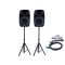 Thunder TMX-12 SET 500/1000W (12″) aktív hangfalszett + ÁLLVÁNY (MP3 + Bluetooth + FM)