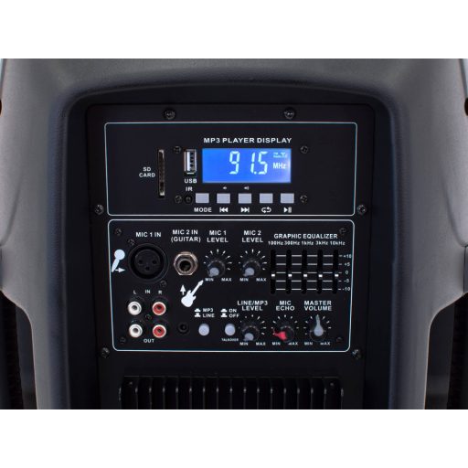Thunder TMX-12 SET 500/1000W (12″) aktív hangfalszett + ÁLLVÁNY (MP3 + Bluetooth + FM)