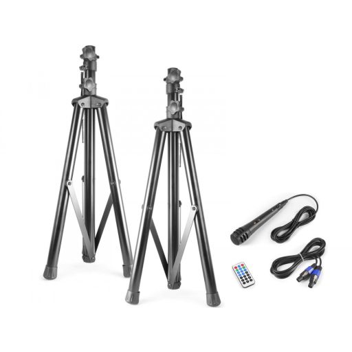 Thunder TMX-15 SET 700/1400W (15″) aktív hangfalszett + ÁLLVÁNY (MP3 + Bluetooth + FM)