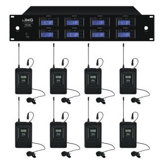 IMG Stage Line TXS-686 vevő 8db csíptetős mikrofonnal
