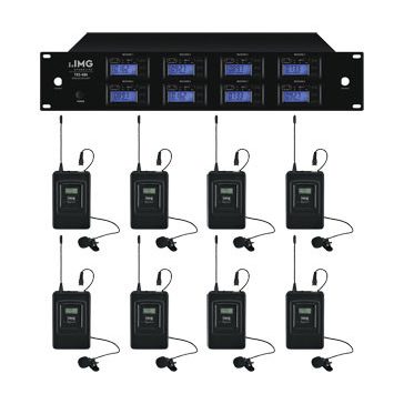 IMG Stage Line TXS-686 vevő 8db csíptetős mikrofonnal