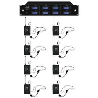   IMG Stage Line TXS-686 vevő 8db csíptetős és fejmikrofonnal