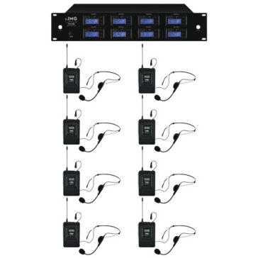   IMG Stage Line TXS-686 vevő 8db csíptetős és fejmikrofonnal