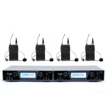   Thunder U-2008 4H UHF vezeték nélküli mikrofon szett (4 db FEJ mikrofon) + Koffer
