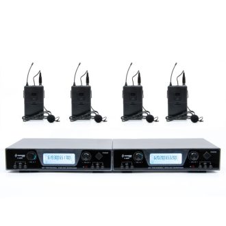   Thunder U-2008 4T UHF vezeték nélküli mikrofon szett (4 db CSÍPTETŐS mikrofon) + Koffer