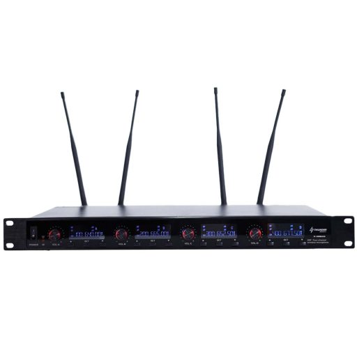 Thunder U-4008 4HT UHF rádiós mikrofon (4 db CSÍPTETŐS + 4 db FEJ mikrofon) + Koffer