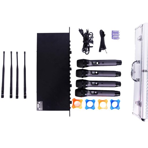 Thunder U-4008 4ND UHF rádiós mikrofon szett (4 db KÉZI mikrofon) + Koffer