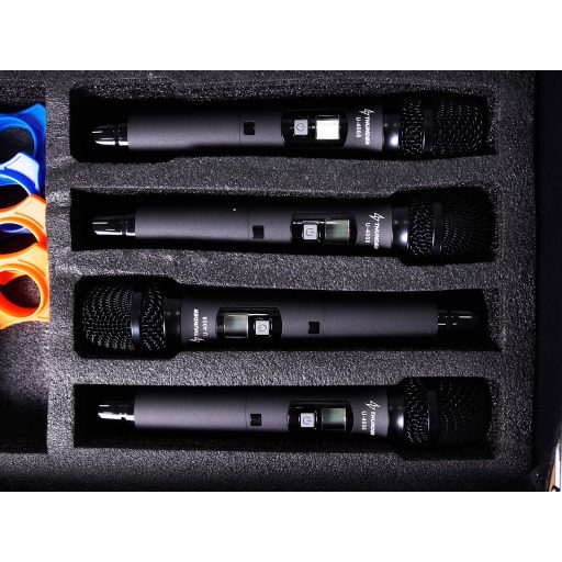 Thunder U-4008 4ND UHF rádiós mikrofon szett (4 db KÉZI mikrofon) + Koffer