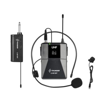   Thunder U-801BP UHF vezeték nélküli, akkus mikrofon szett (1 db CSÍPTETŐS + 1 db FEJ mikrofon)