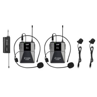   Thunder U-802BP UHF vezeték nélküli, akkus mikrofon szett (2 db CSÍPTETŐS + 2 db FEJ mikrofon)