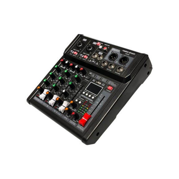 Voice-Kraft VK04 Keverőpult 2 mono/1 sztereo csatorna,USB Audio interface, Bluetooth, 16DSP effekt