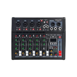   Voice-Kraft VK06 Keverőpult 4 mono/1 sztereo csatorna,USB Audio interface, Bluetooth, 16DSP effekt