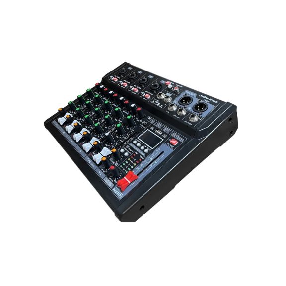 Voice-Kraft VK06 Keverőpult 4 mono/1 sztereo csatorna,USB Audio interface, Bluetooth, 16DSP effekt