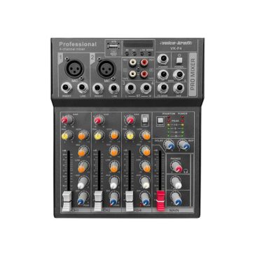   Voice-Kraft VK-F4 Keverőpult 2 Monó/1 Sztereó csatorna, USB interface, Bluetooth