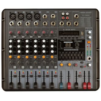 Voice-Kraft VK-PM808 Powermixer, 2x200W/4Ohm, MP3 lejátszó