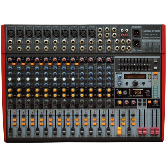 Voice-Kraft VK-UFX16 keverőpult MP3 lejátszóval