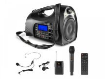   Vonyx ST-016 hordozható akkus hangfal 2db rádiós mikrofonnal, MP3/BT/Lámpa