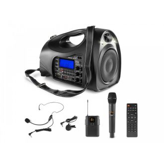   Vonyx ST-016 hordozható akkus hangfal 2db rádiós mikrofonnal, MP3/BT/Lámpa