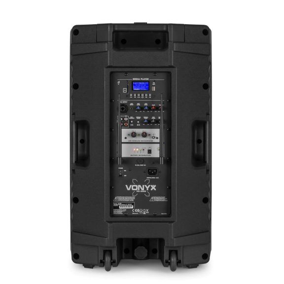 Vonyx VSA700 Hordozható hangfal 15″, USB, FM, SD, Bluetooth