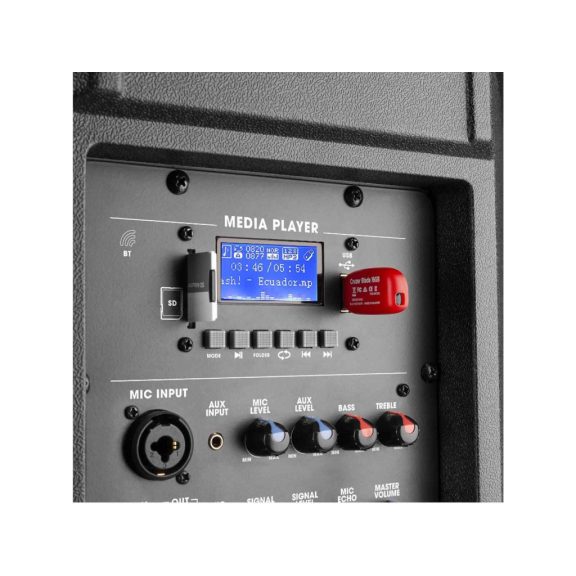 Vonyx VSA700 Hordozható hangfal 15″, USB, FM, SD, Bluetooth