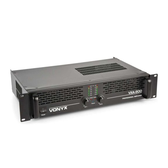 Vonyx VXA-800 végfok erősítő 2x400W Bridge: 1x800W Vonyx VXA-800 végfok erősítő 2x400W Bridge: 1x800W