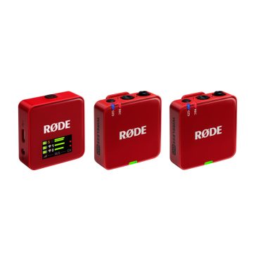 Rode Wireless GO GEN3 (5 év gar!) dupla adós szett - piros