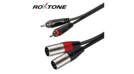 Roxtone 2x XLR dugó - 2x RCA dugó szerelt kábel 1m