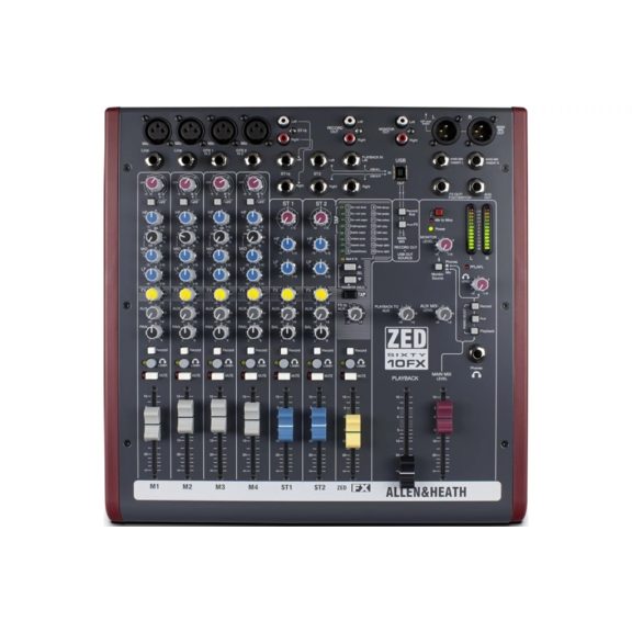 Allen & Heath ZED60-10FX keverőpult (4 monó/2 sztereó csatorna, 1 AUX, USB, effekt) Allen & Heath ZED60-10FX keverőpult (4 monó/2 sztereó csatorna, 1 AUX, USB, effekt)