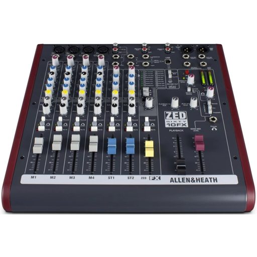 Allen & Heath ZED60-10FX keverőpult (4 monó/2 sztereó csatorna, 1 AUX, USB, effekt)