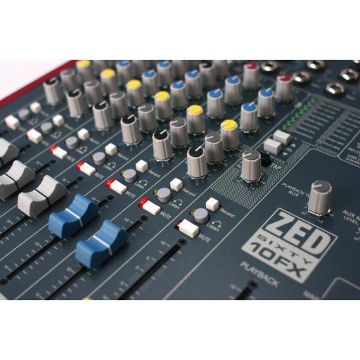 Allen & Heath ZED60-10FX keverőpult (4 monó/2 sztereó csatorna, 1 AUX, USB, effekt)
