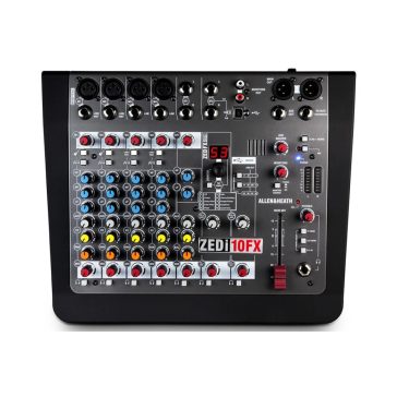   Allen & Heath ZEDi-10FX keverőpult (4 monó/2 sztereó csatorna, 1 AUX, 24/96 USB 4X4, effekt)