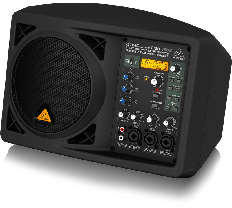 Image of Behringer B207MP3 EUROLIVE aktív hangfal beépített keverővel