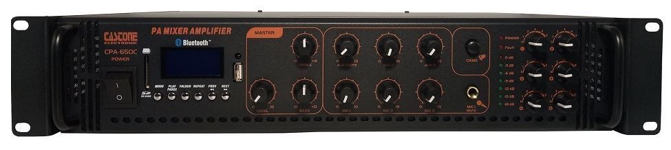 Image of Castone CPA-650C végerősítő, 650W, Mp3, USB, Bluetooth, 6 zóna, 100V